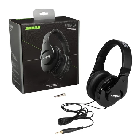 Shure SRH240A-BK Professional Around-Ear Headphones With 1/8" To 1/4" Adapter 5 Shure SRH240A-BK Professional Around-Ear Headphones With 1/8" To 1/4" Adapter - Image 3